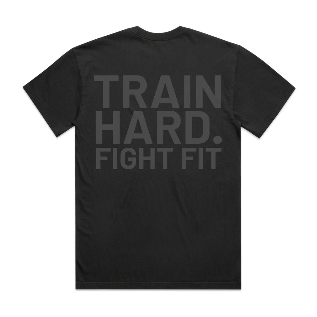 Train Hard Fight Fit / Oversize Fit Heavy Faded Tee