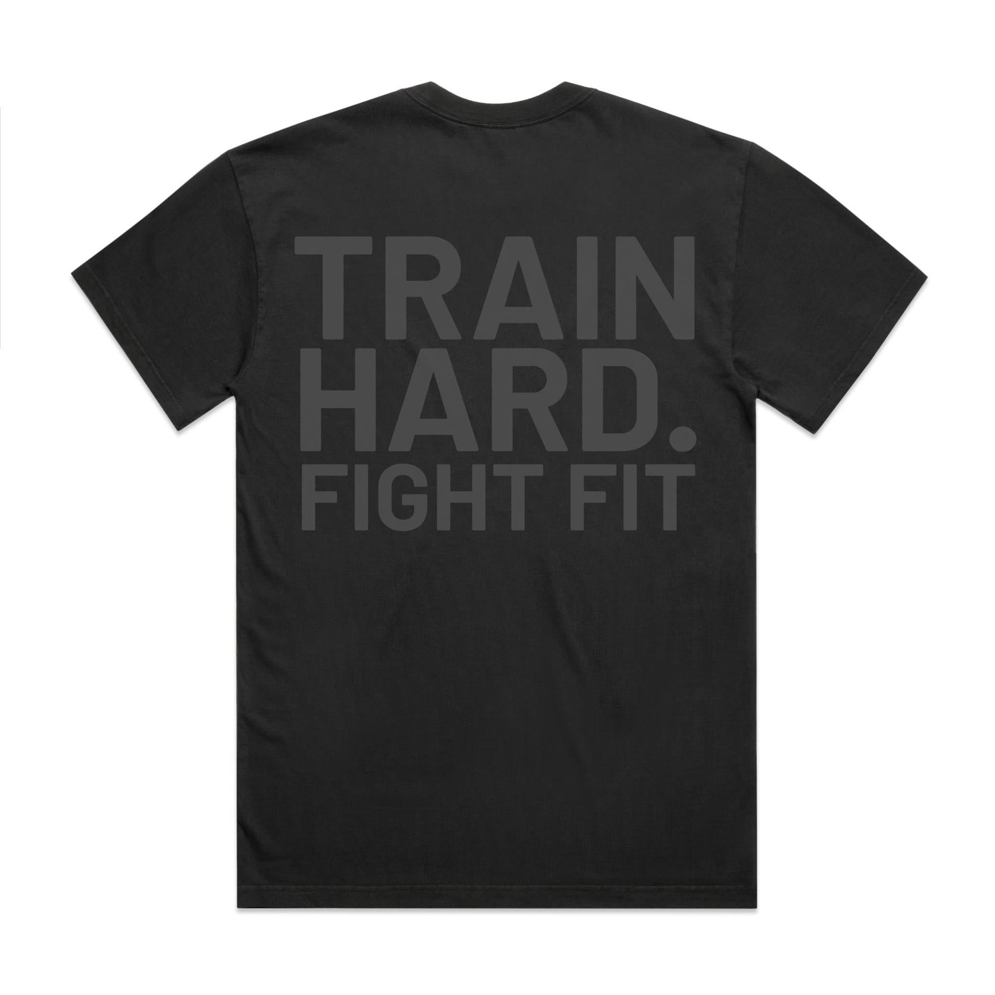 Train Hard Fight Fit / Oversize Fit Heavy Faded Tee