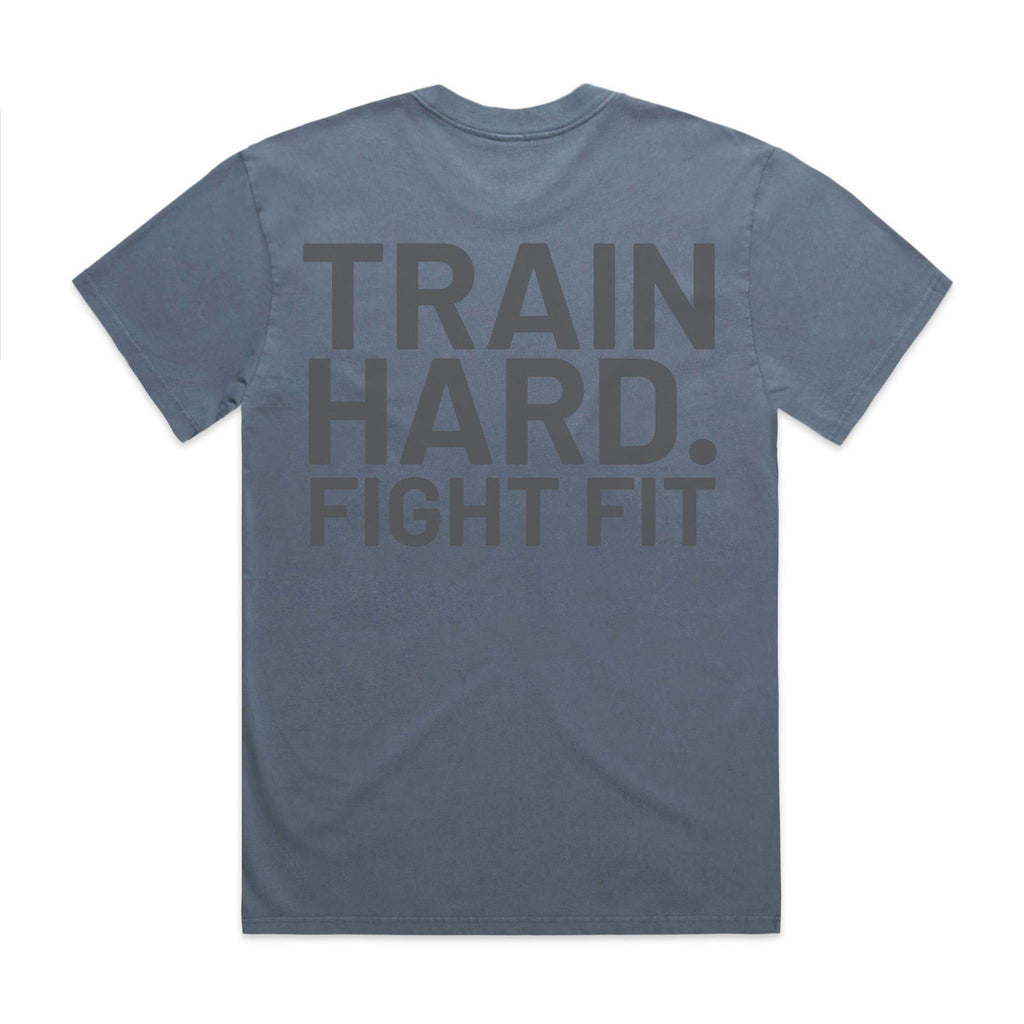 Train Hard Fight Fit / Oversize Fit Heavy Faded Tee