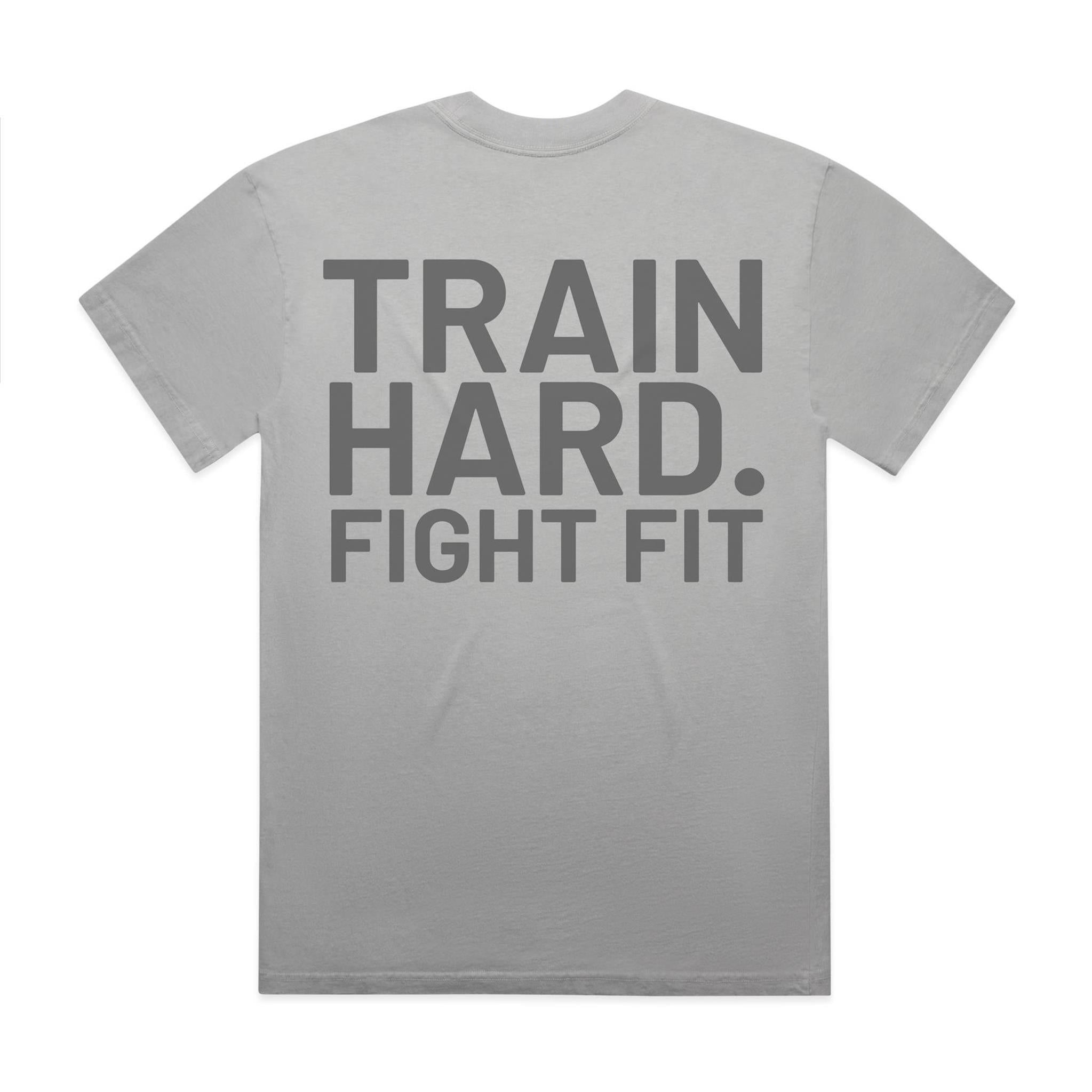 Train Hard Fight Fit / Oversize Fit Heavy Faded Tee