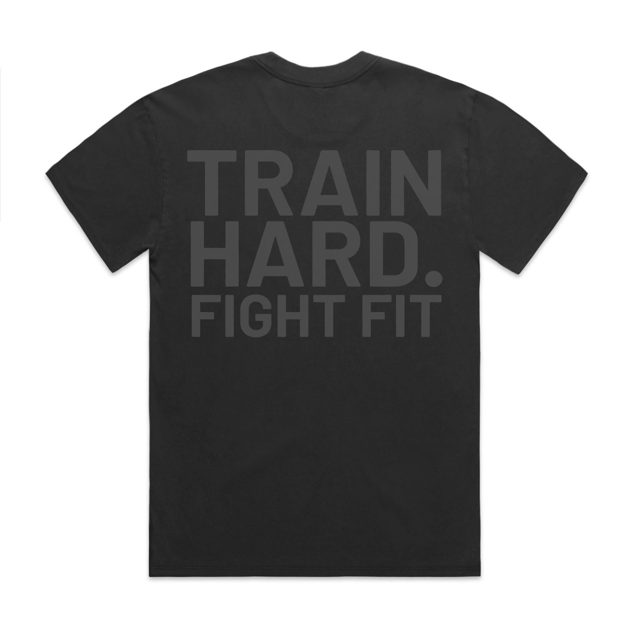 Train Hard Fight Fit / Oversize Fit Heavy Faded Tee